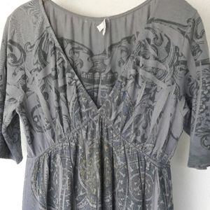 Short sleeve long shirt/mini dress